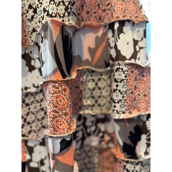 Upcycled Floral Boho Babydoll Dress Size Large | SAME DAY SHIP or NEXT DAY - Picture 3 of 8